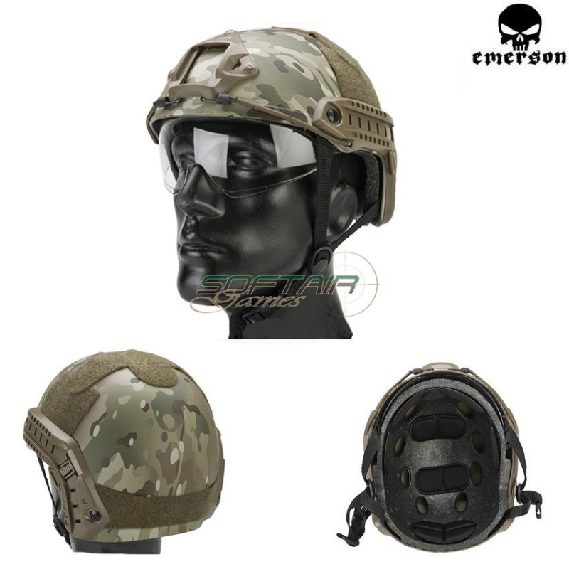 Fast Mh Helmet Multicam With Google Emerson (em8820f)