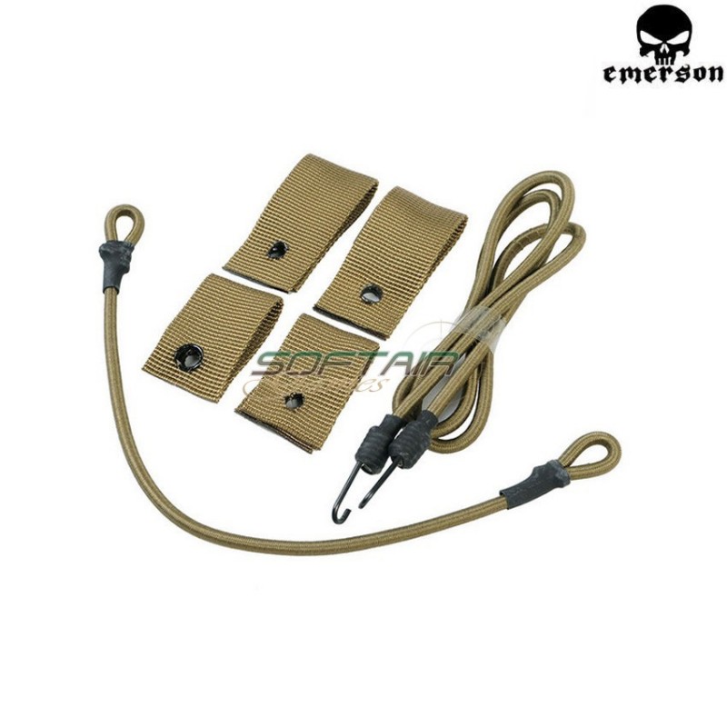 Set Cavi Elastici Dark Earth Multifunzione Per Elmetto Emerson (em8824a) Set Cavi Elastici Dark Earth Multifunzione Per Elmetto Emerson (em8824a)