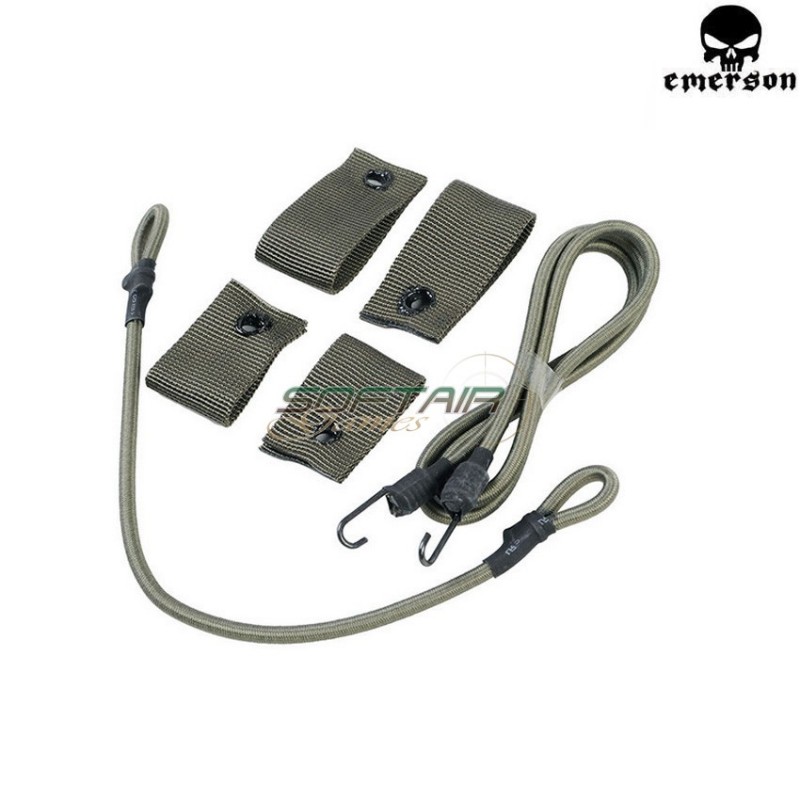 Set Cavi Elastici Foliage Green Multifunzione Per Elmetto Emerson (em8824b)