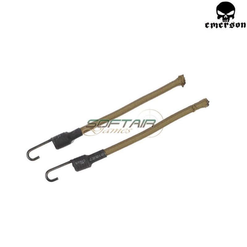 Set 2 Cordini Dark Earth Elastici Life Line Per Elmetto Emerson (em5663)