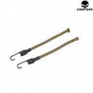 Set 2 Cordini Dark Earth Elastici Life Line Per Elmetto Emerson (em5663)