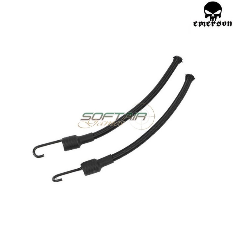 Set 2 Cordini Black Elastici Life Line Per Elmetto Emerson (em5663b)