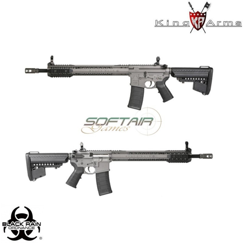 Fucile Elettrico Aeg Black Rain Ordnance Rifle Military Grey King Arms (ka-ag-195-gy)