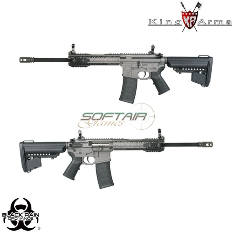 Fucile Elettrico Aeg Black Rain Ordnance Cqb Military Grey King Arms (ka-ag-197-gy)