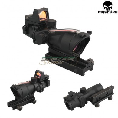 Acog 4x32 Ta31 Type Red Fiber + Mini Dot Black Emerson (em5161)