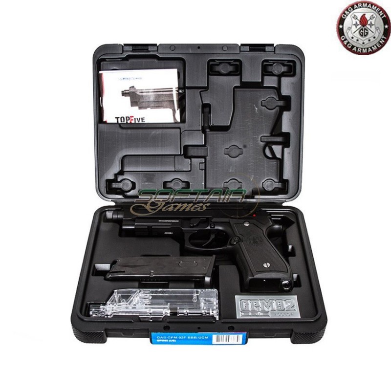 Pistola A Gas Gpm 92f Full Metal Black G&g (gg-gpm92f-bbb) Pistola A Gas Gpm 92f Full Metal Black G&g (gg-gpm92f-bbb)