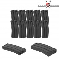 Set 10 Mid-cap Magazines 120bb Black M4/m16 King Arms (ka-mag-16-x)