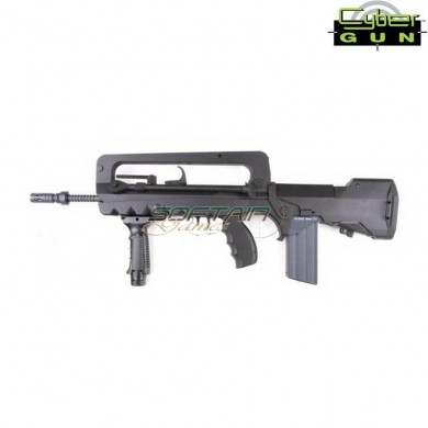 Electric Rifle Aeg F1 Famas Nylon Fiber Black With Vertical Grip Cybergun (400907)