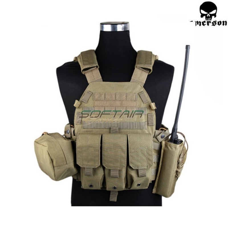 Lbt 6094a Style Plate Carrier Khaki Emerson (em7440kh)