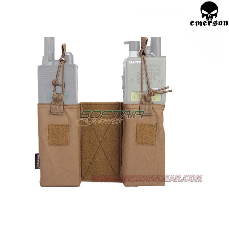 Set Radio/mag Pouch Jpc Coyote Brown Emerson (em8333e)