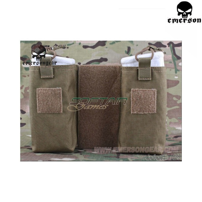 Set Radio/mag Pouch Jpc Khaki Emerson (em8333kh)