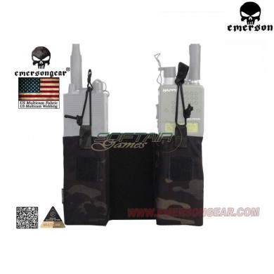 Set Radio/mag Pouch Jpc Multicam® Black Genuine Usa Emerson (em8333mcbk)