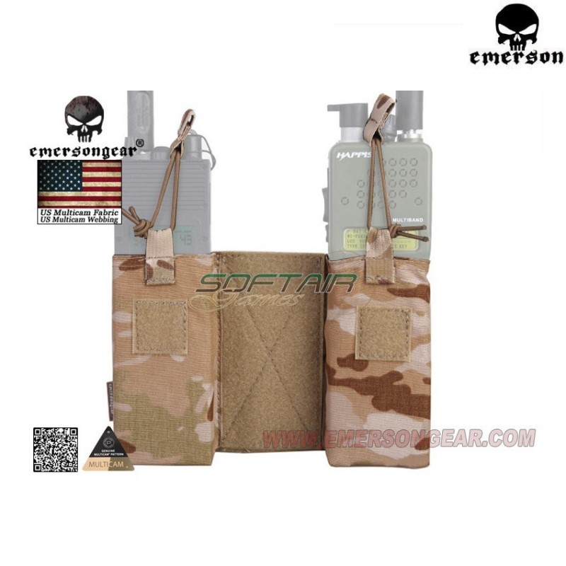 Set Radio/mag Pouch Jpc Multicam® Arid Genuine Usa Emerson (em8333mcad)