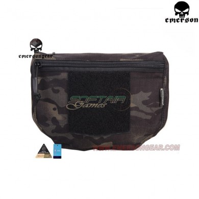 Drop Down Velcro Utility Pouch Multicam® Black Genuine Usa Emerson (em9283mcbk)