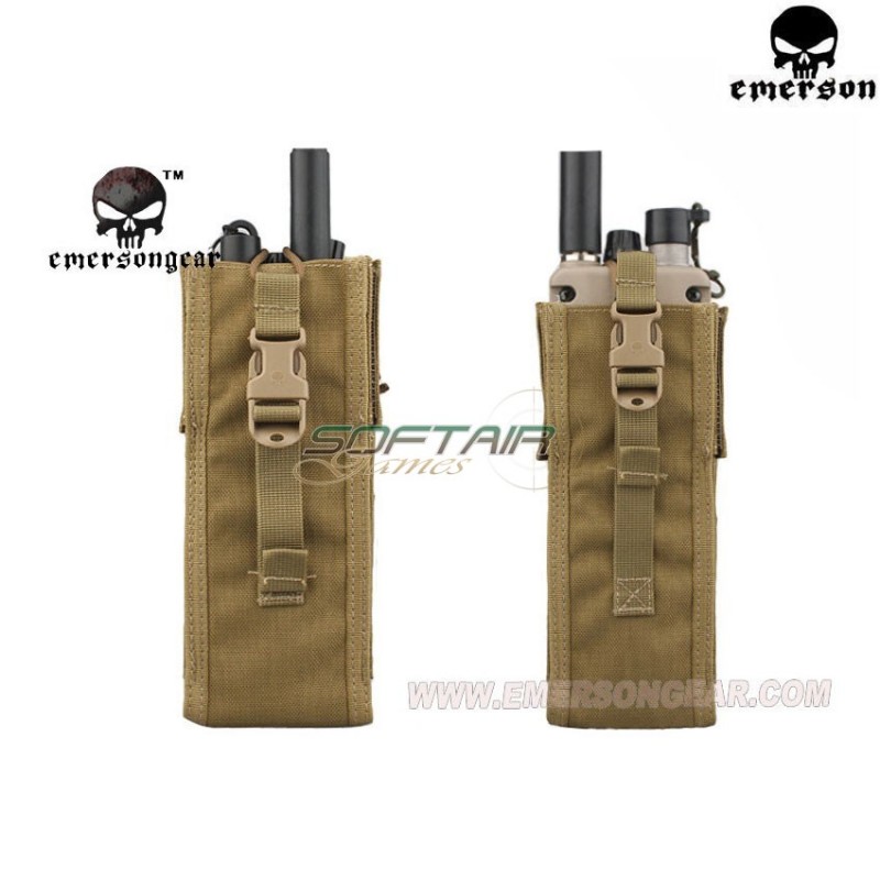 Tasca Tactical Open Porta Radio Khaki Per Prc148/152 Type Emerson (em8350e)
