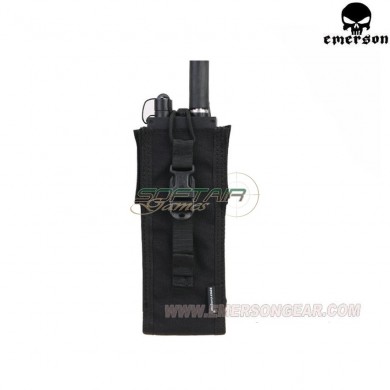 Tactical Open Radio Pouch Black For Prc148/152 Type Emerson (em8350g)