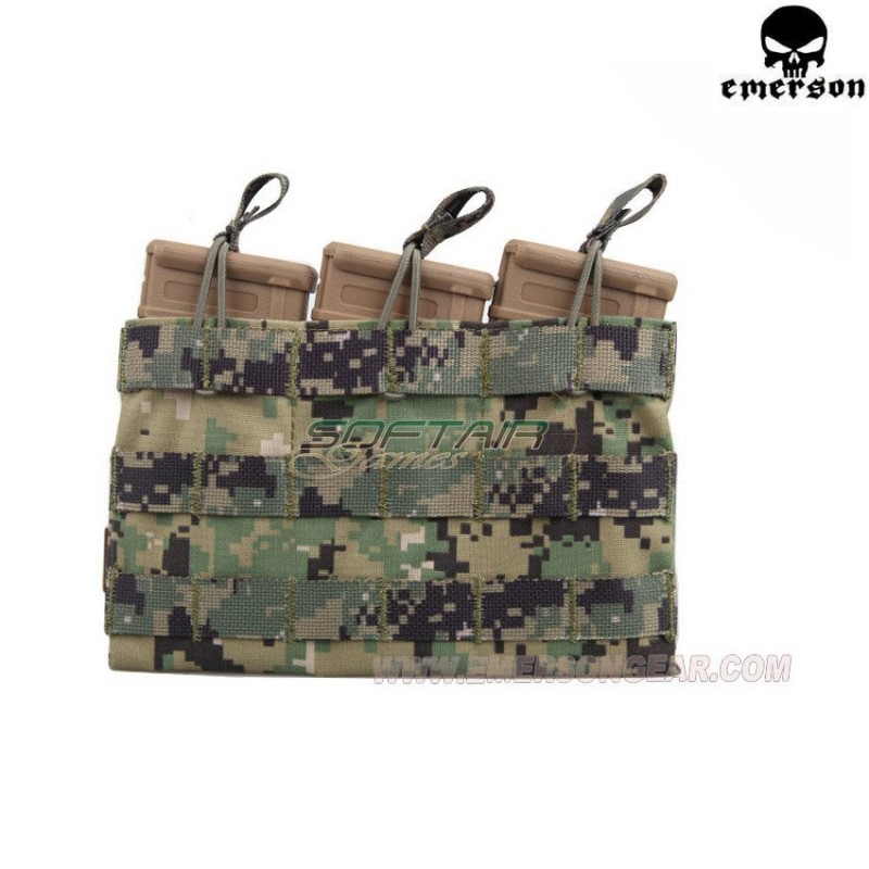 Tasca Tripla Fast Open 5.56 Aor2 Emerson (em6356b)