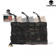 Triple Fast Open 5.56 Multicam® Black Genuine Usa Pouch Emerson (em6356mcbk)