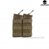 Double 5.56 Open Top Magazine Pouch Khaki Emerson (em6354kh)