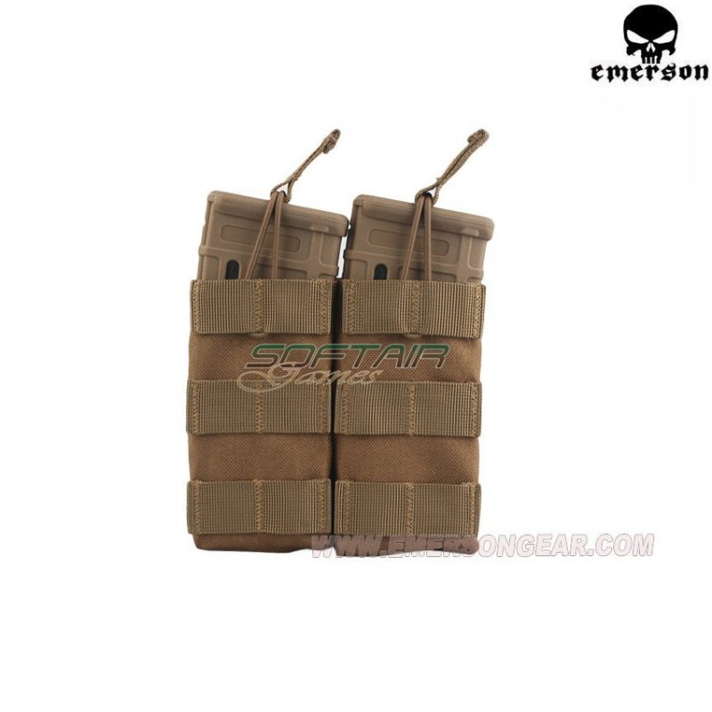 Double 5.56 Open Top Magazine Pouch Coyote Brown Emerson (em6354cb)