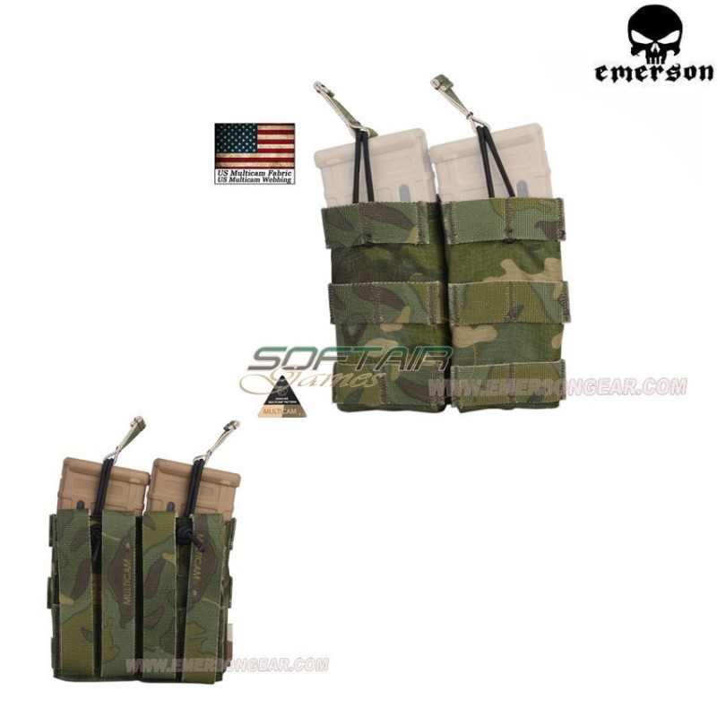 Double 5.56 Open Top Magazine Pouch Multicam® Tropic Genuine Usa Emerson (em6354mctp)