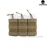 Triple 5.56 Open Top Magazine Pouch Khaki Emerson (em6355kh)