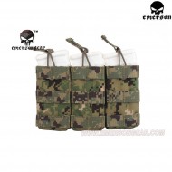 Triple 5.56 Open Top Magazine Pouch Aor2 Emerson (em6355aor2)