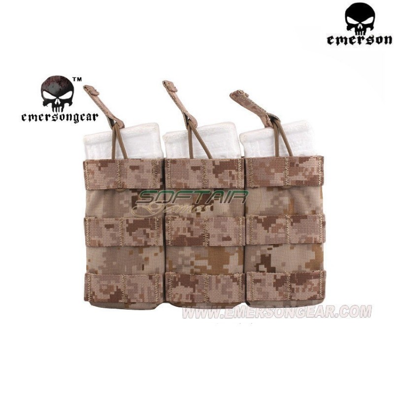 Triple 5.56 Open Top Magazine Pouch Aor1 Emerson (em6355aor1)