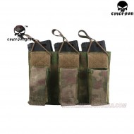 Triple 5.56 & Pistol Open Top Magazine Pouch Atacs Foliage Green Emerson (em6363atfg)