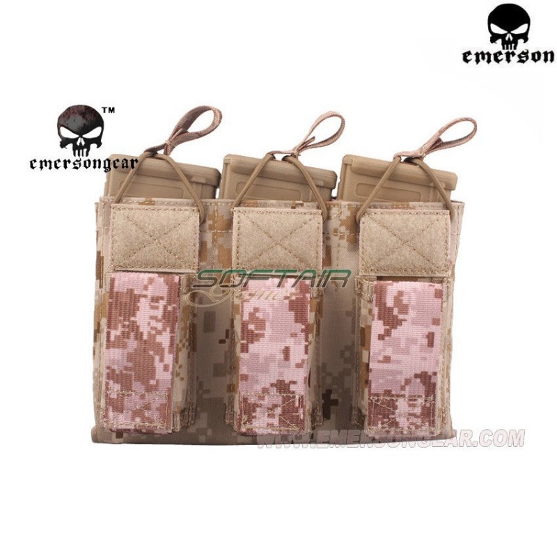 Triple 5.56 & Pistol Open Top Magazine Pouch Aor1 Emerson (em6363aor1) Triple 5.56 & Pistol Open Top Magazine Pouch Aor1 Emerson (em6363aor1)