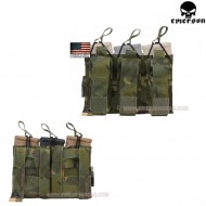 Tasca Tripla 5.56 & Pistol Open Top Multicam® Tropic Genuine Usa Emerson (em6363mctp)