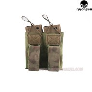 Double 5.56 & Pistol Open Top Magazine Pouch Atacs Foliage Green Emerson (em6362atfg)