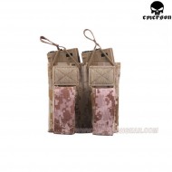Double 5.56 & Pistol Open Top Magazine Pouch Aor1 Emerson (em6362aor1)