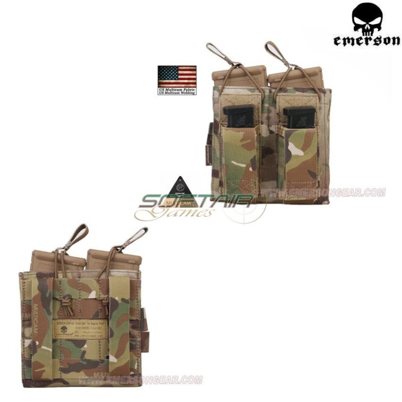 Tasca Doppia 5.56 & Pistol Open Top Multicam® Genuine Usa Emerson (em6362)