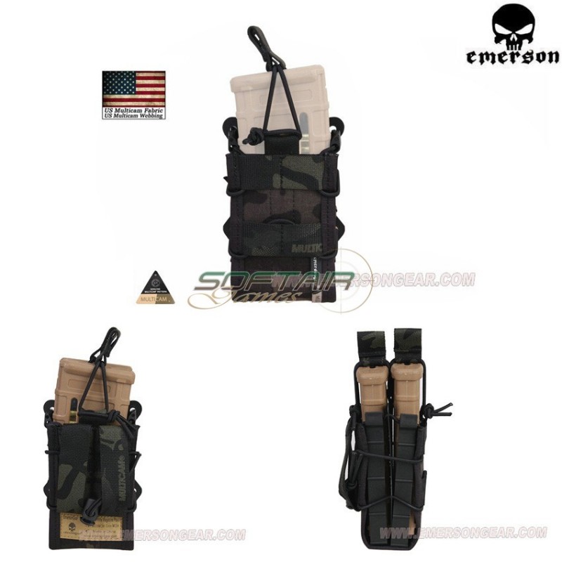 Double X2r Rifle Magazine Taco Pouch Multicam® Black Genuine Usa Emerson (em6035mcbk)