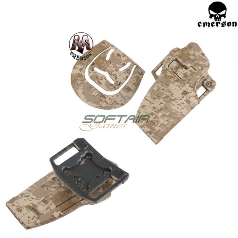 Quickly Pistol Holster Beretta Serpa Type Digital Desert Emerson (em6095b)