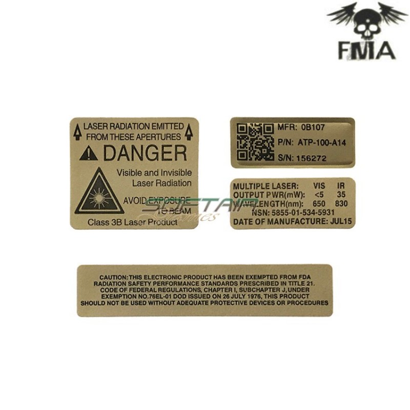 Custom Decals Stickers 03 Type For An Peq-15 Fma (fma-tb1078-03) Custom Decals Stickers 03 Type For An Peq-15 Fma (fma-tb1078-03)