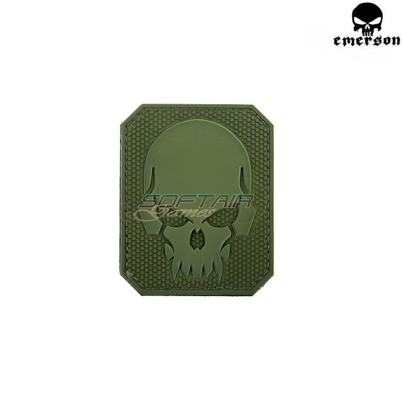 Patch Pvc Skull Green Emerson (em5550od)