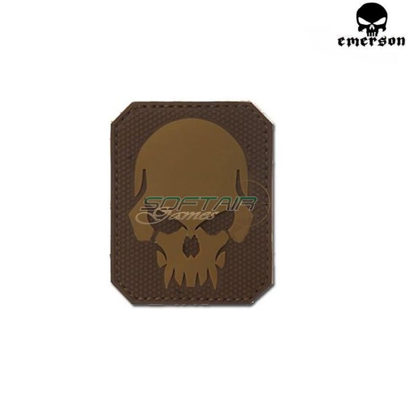 Patch Pvc Skull Coyote Brown Emerson (em5550cb)