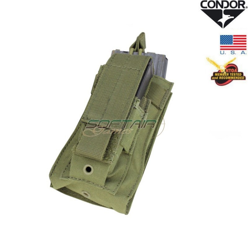 Tasca Singola 5.56 & Pistol Open Top Olive Drab Condor Condor® (ma50-od)