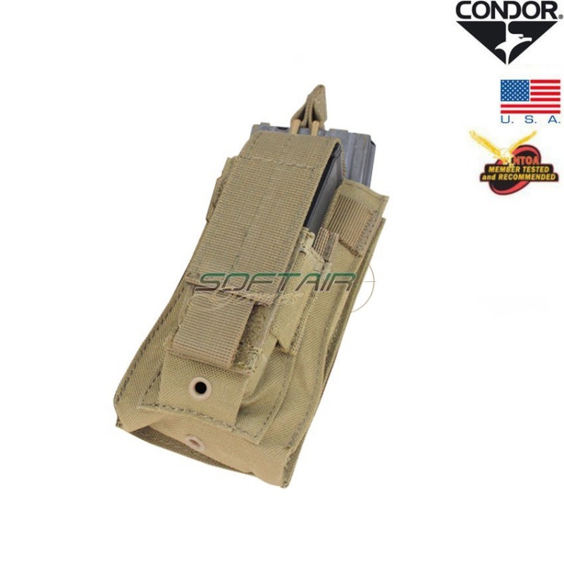 Tasca Singola 5.56 & Pistol Open Top Coyote Tan Condor Condor® (ma50-kh)