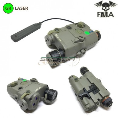Ultra Upgrade Peq La5-c Green Laser & White Led Light Con Lente Ir Foliage Green Fma (fma-tb1075-fg)