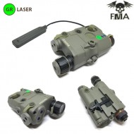 Ultra Upgrade Peq La5-c Green Laser & White Led Light Con Lente Ir Foliage Green Fma (fma-tb1075-fg)