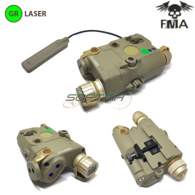 Ultra Upgrade Peq La5-c Green Laser & White Led Light Con Lente Ir Dark Earth Fma (fma-tb1075-de)