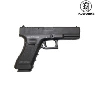Co2 Pistol G17 Black Frame & Black Metal Slide Kjworks (kjw-451006)