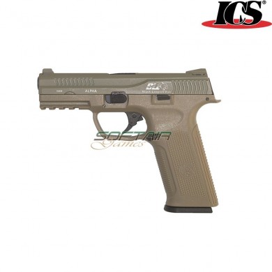 Gas Pistol Alpha Dark Earth Leopard Eye Ics (ics-alpha-de)