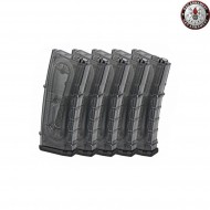 Set 5 Mid-cap Magazines Tainted 105bb Per M4/m16 G&g (gg-08151) Set 5 Mid-cap Magazines Tainted 105bb Per M4/m16 G&g (gg-08151)
