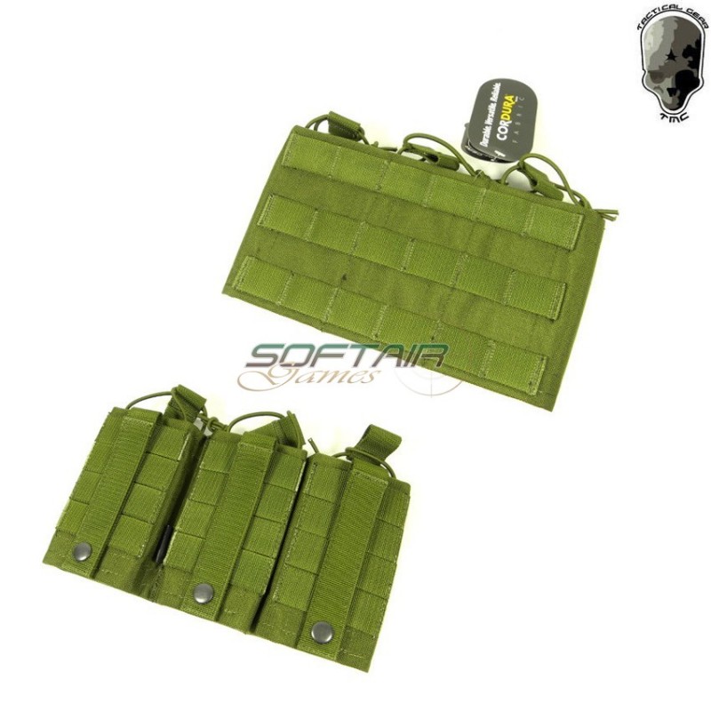 Triple Universal M4/m16 Cqb Fast Mag Pouch Olive Drab Tmc (tmc-0575-od)