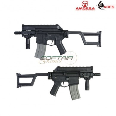 Electric Rifle Efcs Am-001 W/speed Trigger Black Ccr Tactical Pistol Ares Amoeba (ares-am-001-bk)