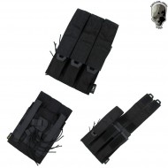 Triple Molle Pouch Black For Kriss Vector Smg Magazines Tmc (tmc-2121-bk)